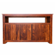 Serenity Dining Room Cabinet (Honey Finish) Glass Door