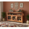 Serenity Dining Room Cabinet (Honey Finish) Glass Door