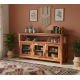 Serenity Dining Room Cabinet (Honey Finish) Glass Door