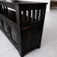 Serenity Dining Room Cabinet (Walnut Finish) Glass Door