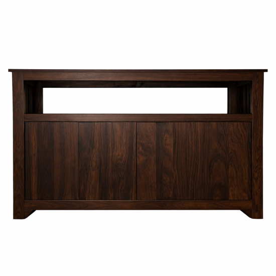 Serenity Dining Room Cabinet (Walnut Finish) Glass Door