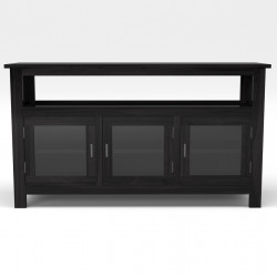 Angel Furniture Sheesham Wood Crockery Cabinet with Three Drawer in cm 140x40x76 (Walnut Finish)