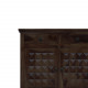 ANGEL FURNITURE Solid Sheesham Wood Diamond Design Sideboard 3 Door 3 Drawer (Walnut Finish)