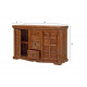 ANGEL FURNITURE Sheesham Wood Mammoth Sideboard Three Drawer Two Door Storage Unit (Honey Finish)