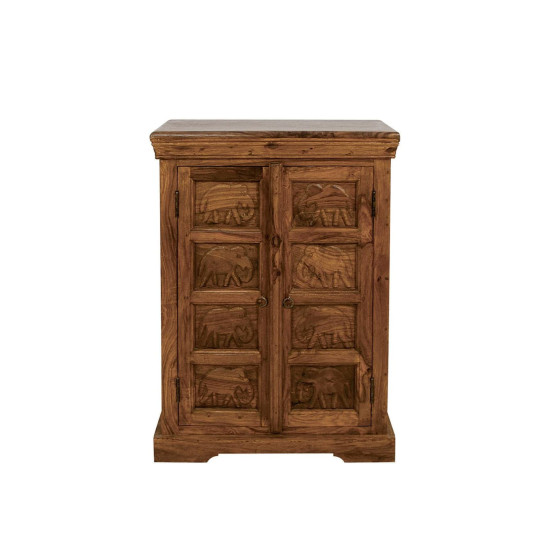 ANGEL FURNITURE sheesham Wood Storage gajraj Cabinet 60x35x90 CM | Book Storage | Sideboard (Honey Finish)
