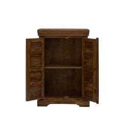 ANGEL FURNITURE sheesham Wood Storage gajraj Cabinet 60x35x90 CM | Book Storage | Sideboard (Walnut Finish)
