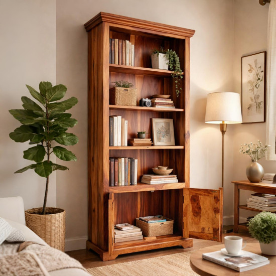 Orchid Classic Designed Large Size Bookshelf (Honey Finish)