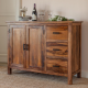 ANGEL FURNITURE Brisbane Sheesham Wood Storage Cabinet with Three Drawer (Honey Finish)