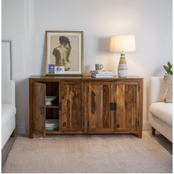 Canberra Storage Cabinet (Honey Finish)