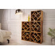 ANGEL FURNITURE Cube end Table Solid Wood (Wine Rack, Honey Finish)