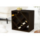 ANGEL FURNITURE Cube end Table Solid Wood (Wine Rack, Walnut Finish)