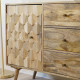 ANGEL FURNITURE Darwin Mango Wood Sideboard in Natural Finish (Closed Cabinet)