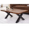 ANGEL FURNITURE Fremont sheesham Wood Live Edge Coffee Table with Metal Base Leg 110x60x40