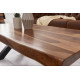 ANGEL FURNITURE Fremont sheesham Wood Live Edge Coffee Table with Metal Base Leg 110x60x40