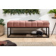 ANGEL FURNITURE Fresno Long Ottoman Cum Bench | Hallway Bench | Dining Bench | Extra Seating 108x40x40 CM (RUDDY Pink)