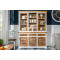 Angel Furniture Whitewave Solid Wood Crockery Cabinet | Large Hutch Cabinet | Kitchen Storage Furniture 150x45x180 CM (Crockery Cabinet)