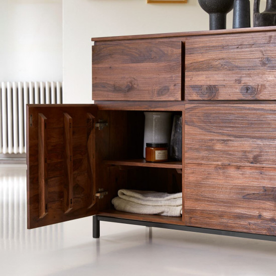 Quasar large sideboard honey finish size - medium