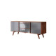 Precision TV Stand (Gray & Honey Finish)