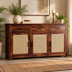 Corydon Sheesham Wood Sideboard Cane