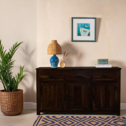 Corydon Sheesham Wood Sideboard Walnut Finish