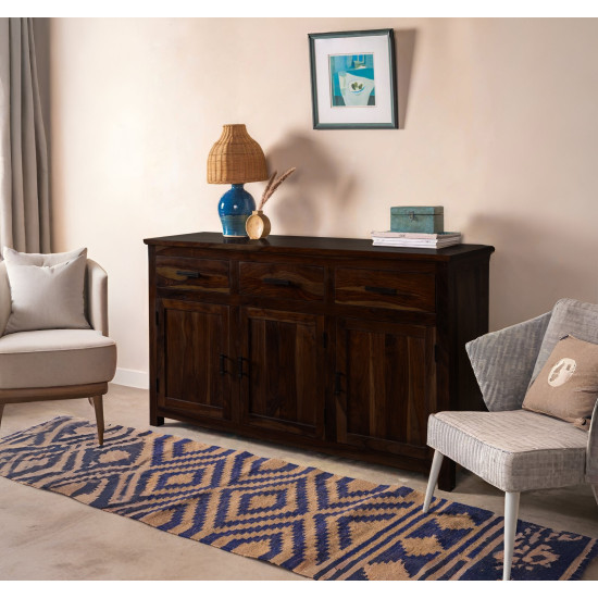 Corydon Sheesham Wood Sideboard Walnut Finish Corydon Sheesham Wood Sideboard Walnut Finish