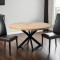 Canberra Rough Mango Wood Round Dining Table