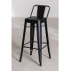 Metal Bar Stool In Black