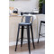 Metal Bar Stool In Black
