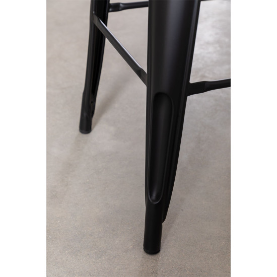 Metal Bar Stool In Black