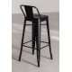 Metal Bar Stool In Black