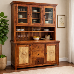 Mandala Kitchen Cabinet Honey Finish