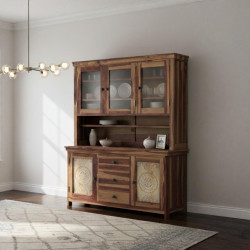 Mandala Kitchen Cabinet Honey Finish