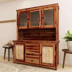 Mandala Kitchen Cabinet Honey Finish