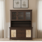Mandala Kitchen Cabinet Walnut Finish