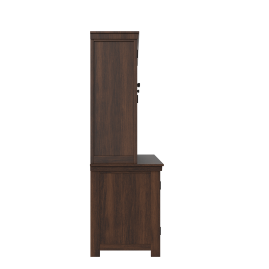 Mandala Kitchen Cabinet Walnut Finish