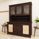 Mandala Kitchen Cabinet Walnut Finish