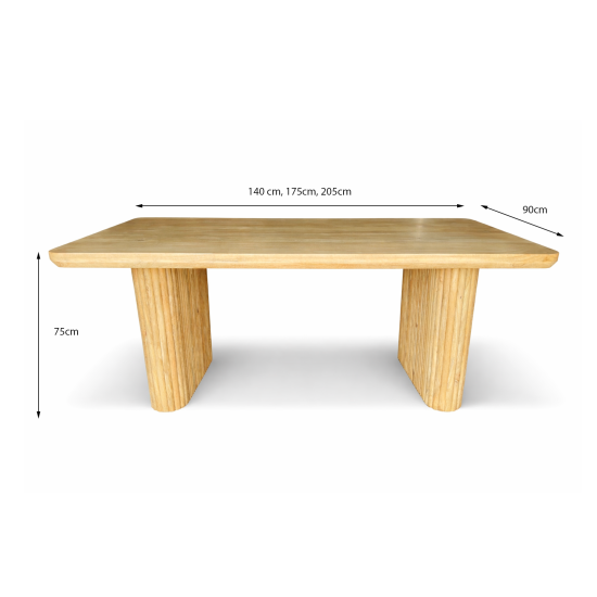 Grafton Dining Table Oak Finish