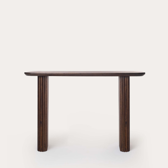 Grafton Console Table Fluted Legs Wenge Finish Sheesham Wood