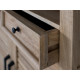 ANGEL FURNITURE Munich Solid Mango Wood Bookshelf Natural Finish