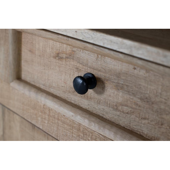 ANGEL FURNITURE Munich Solid Mango Wood Bookshelf Natural Finish