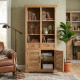 ANGEL FURNITURE Munich Solid Mango Wood Bookshelf Natural Finish