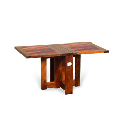 Foldable Coffee Table (Honey Finish) Plain Top