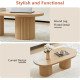  Grafton Oval Coffee Table Oak Finish