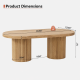  Grafton Oval Coffee Table Oak Finish