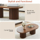  Grafton Oval Coffee Table Wenge Finish