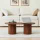  Grafton Oval Coffee Table Wenge Finish