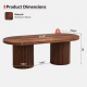  Grafton Oval Coffee Table Wenge Finish