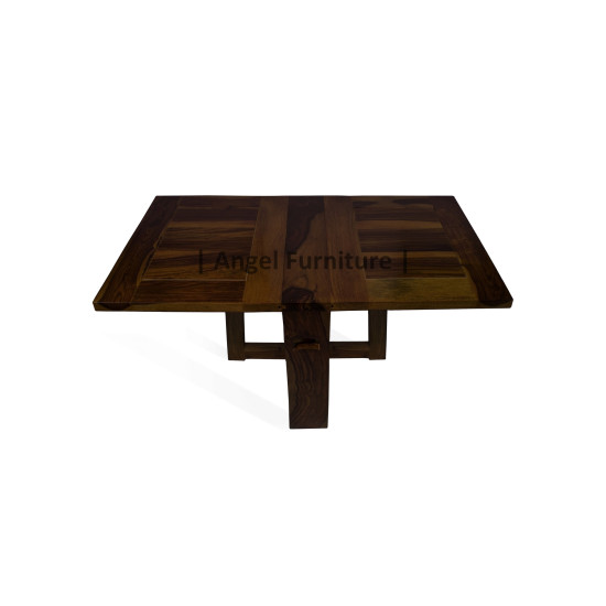 Foldable Coffee Table (Walnut Finish) Plain Top