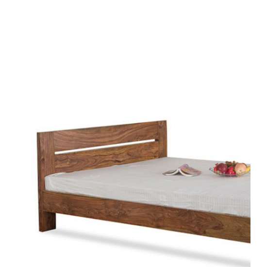 Mayfield Sheesham Wood Queen Size Platform Non Storage Bed (Honey)