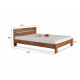 Mayfield Sheesham Wood Queen Size Platform Non Storage Bed (Honey)